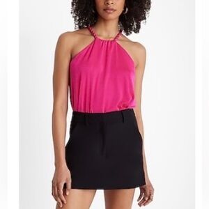 Express Pink Halter Top Bodysuit NWT